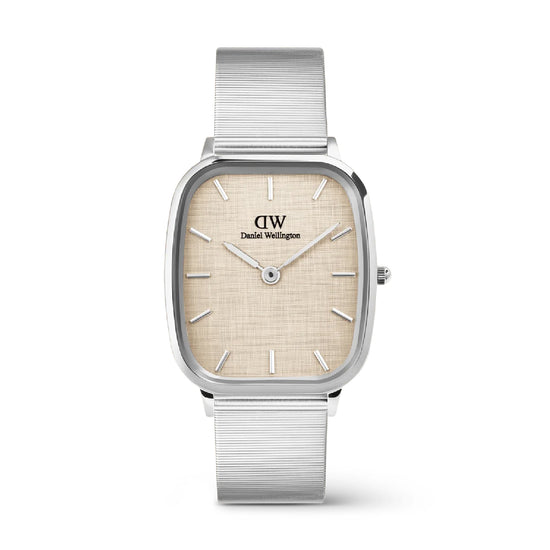 Orologio solo tempo uomo Daniel Wellington acciaio e lino MISURA UNICA