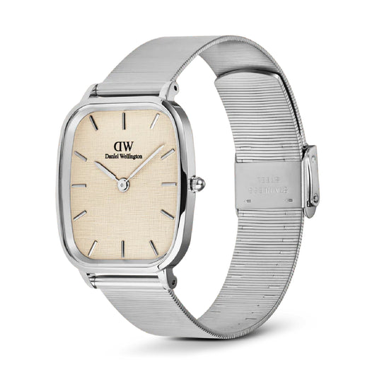 Orologio solo tempo uomo Daniel Wellington acciaio e lino MISURA UNICA