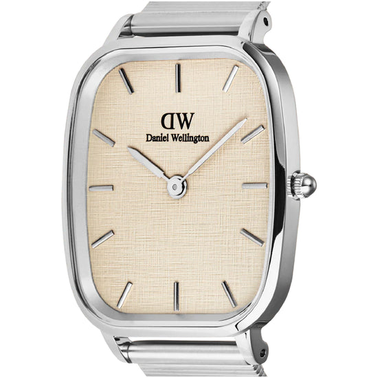 Orologio solo tempo uomo Daniel Wellington acciaio e lino MISURA UNICA