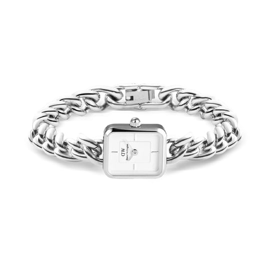 Orologio solo tempo donna Daniel Wellington acciaio e catena MISURA UNICA