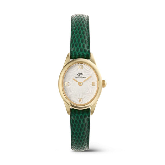 Orologio Daniel Wellington Ophelia Mini guilloché pelle verde MISURA UNICA