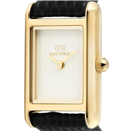 Orologio Daniel Wellington Bound Mini cassa oro in pelle nera MISURA UNICA
