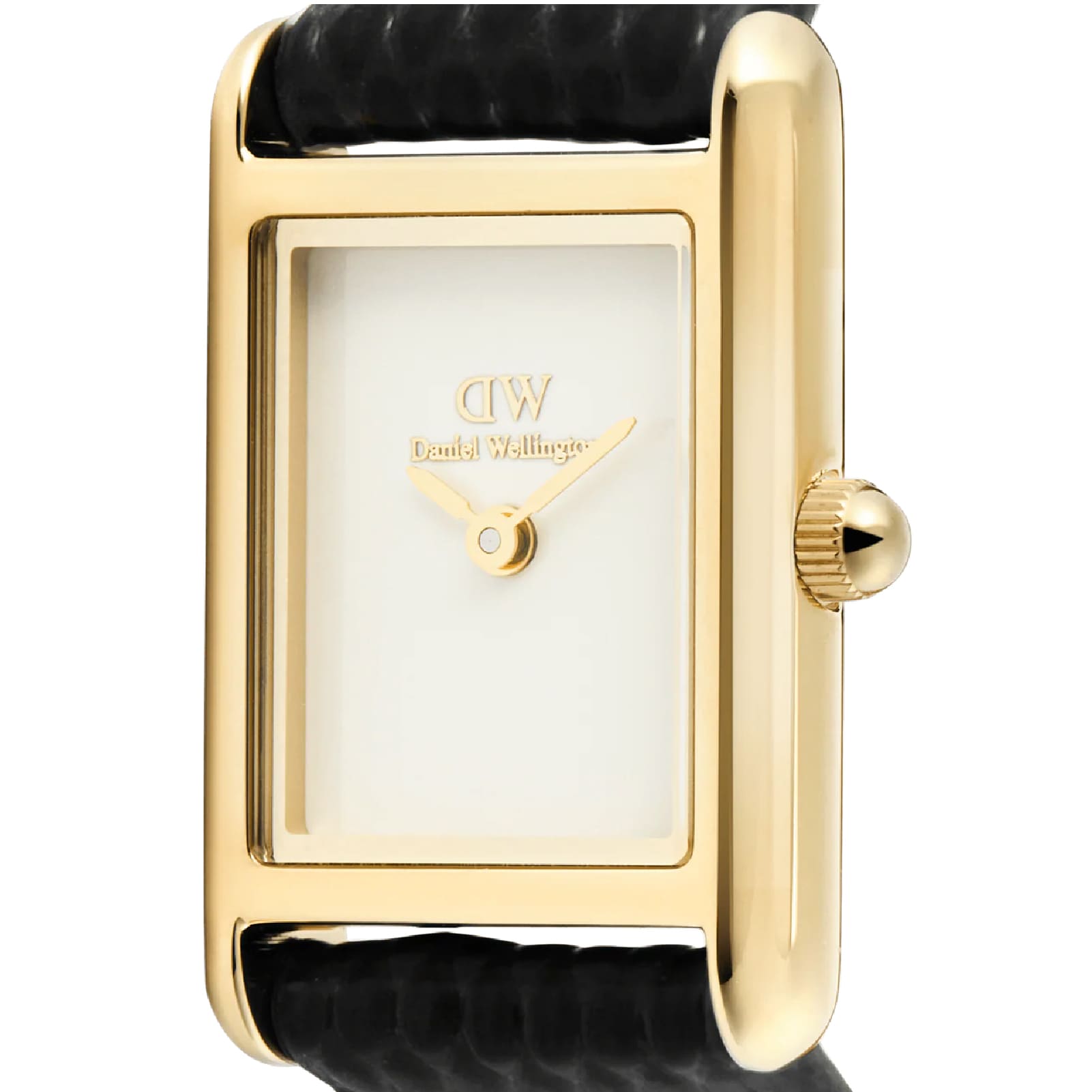Orologio Daniel Wellington Bound Mini cassa oro in pelle nera MISURA UNICA