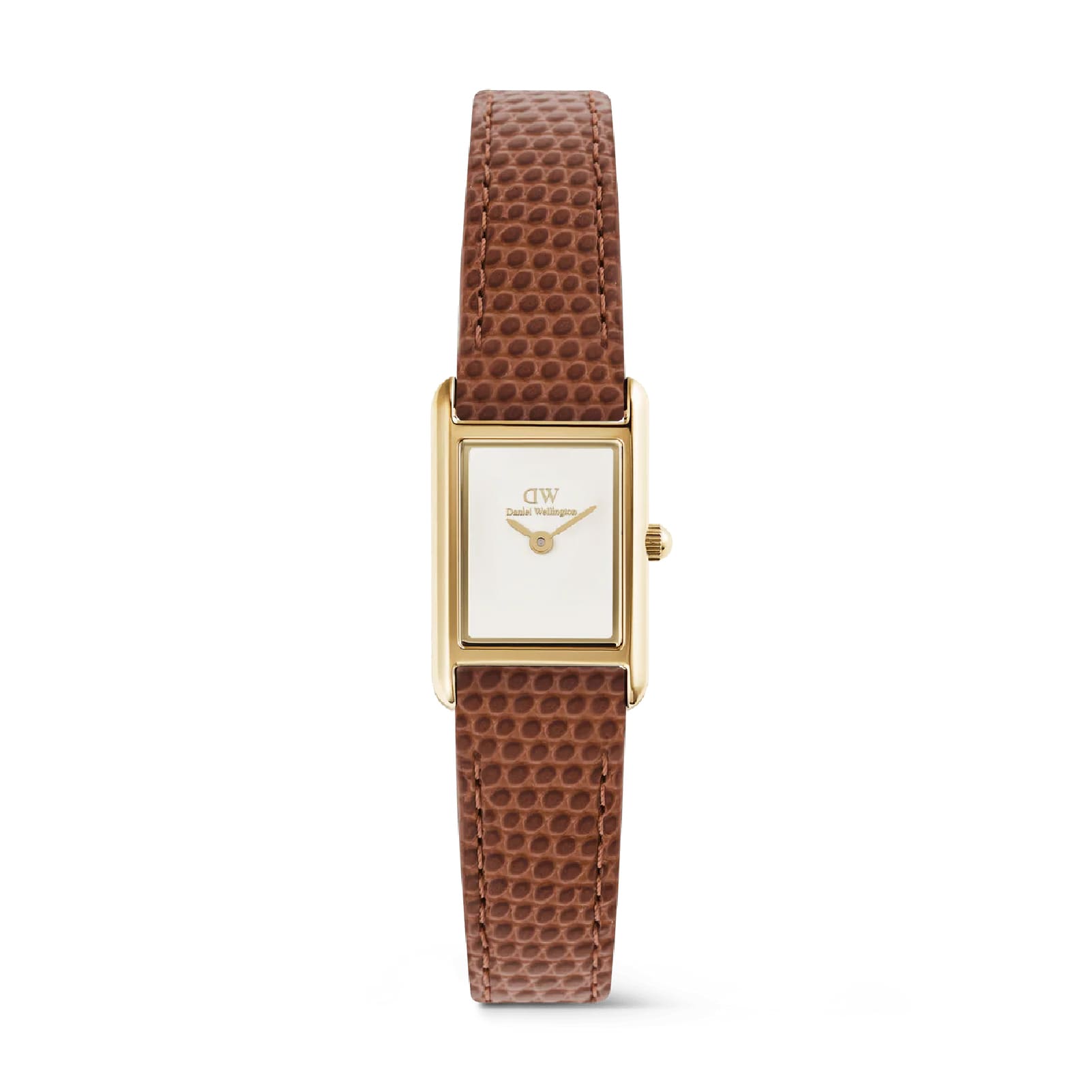 Orologio Daniel Wellington Bound Mini bianco in pelle marrone MISURA UNICA