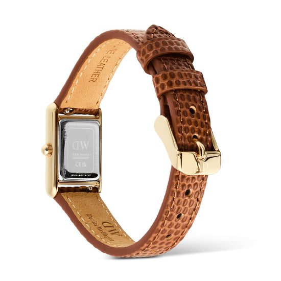 Orologio Daniel Wellington Bound Mini bianco in pelle marrone MISURA UNICA