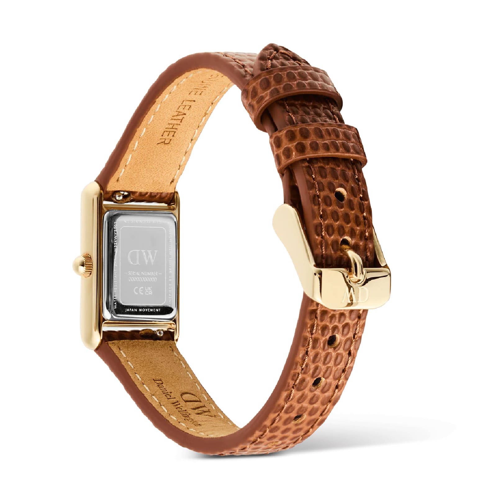 Orologio Daniel Wellington Bound Mini bianco in pelle marrone MISURA UNICA