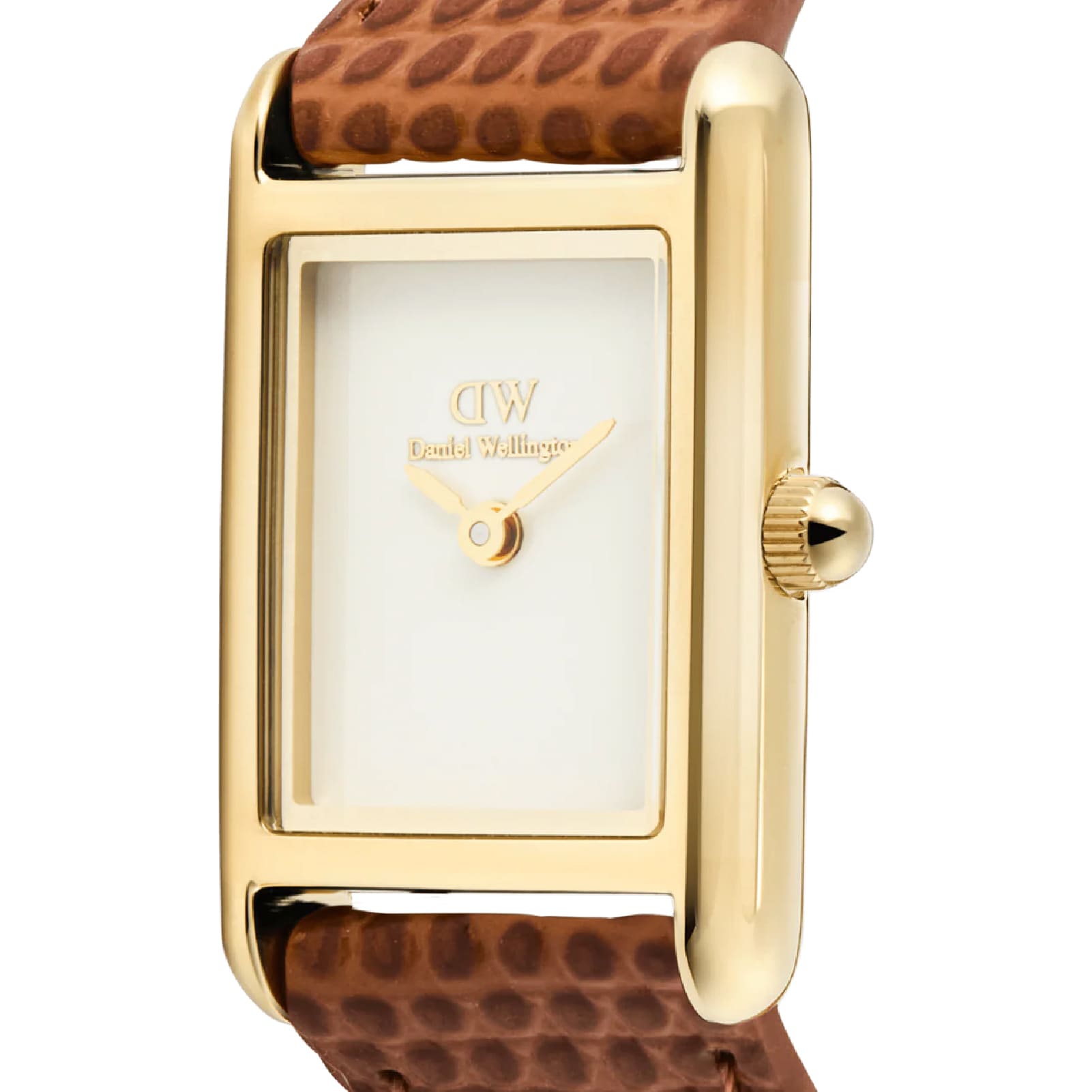 Orologio Daniel Wellington Bound Mini bianco in pelle marrone MISURA UNICA