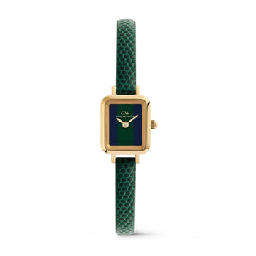 Orologio Daniel Wellington Quandro in acciaio e pelle verde MISURA UNICA
