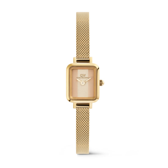 Orologio Daniel Wellington Quandro acciaio dorato maglia mesh MISURA UNICA