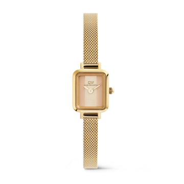 Orologio Daniel Wellington Quandro acciaio dorato maglia mesh MISURA UNICA