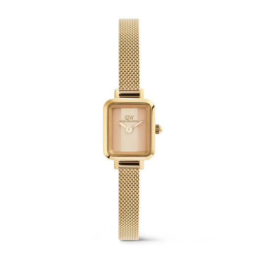 Orologio Daniel Wellington Quandro acciaio dorato maglia mesh MISURA UNICA
