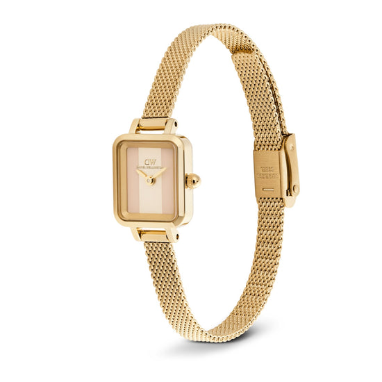 Orologio Daniel Wellington Quandro acciaio dorato maglia mesh MISURA UNICA