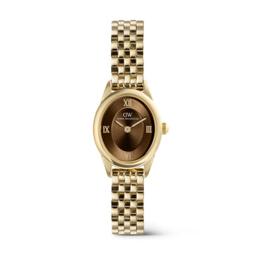 Orologio Daniel Wellington Ophelia in acciaio dorato e marrone MISURA UNICA