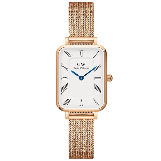 Orologio donna Daniel Wellington Petite acciaio rosé maglia Milano 20x26mm DW00100687-1