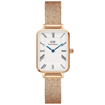Orologio donna Daniel Wellington Petite acciaio rosé maglia Milano 20x26mm DW00100687-1