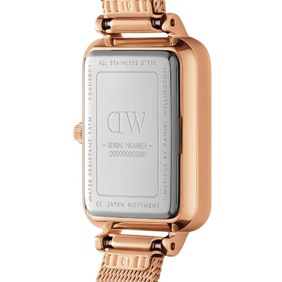 Orologio donna Daniel Wellington Petite acciaio rosé maglia Milano 20x26mm DW00100687-3
