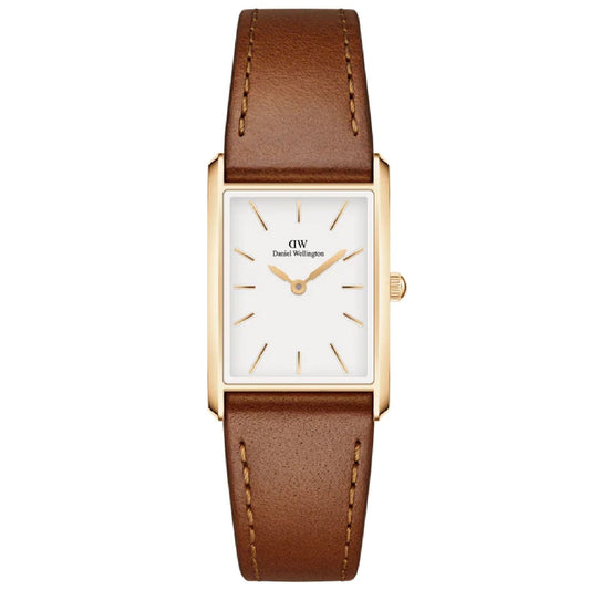 Orologio donna Daniel Wellington Bound Watch acciaio oro pelle marrone 32x22mm DW00100696-1