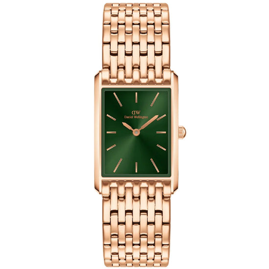 Orologio donna Daniel Wellington Bound Watch in acciaio rosé e verde 32x22mm DW00100704-1