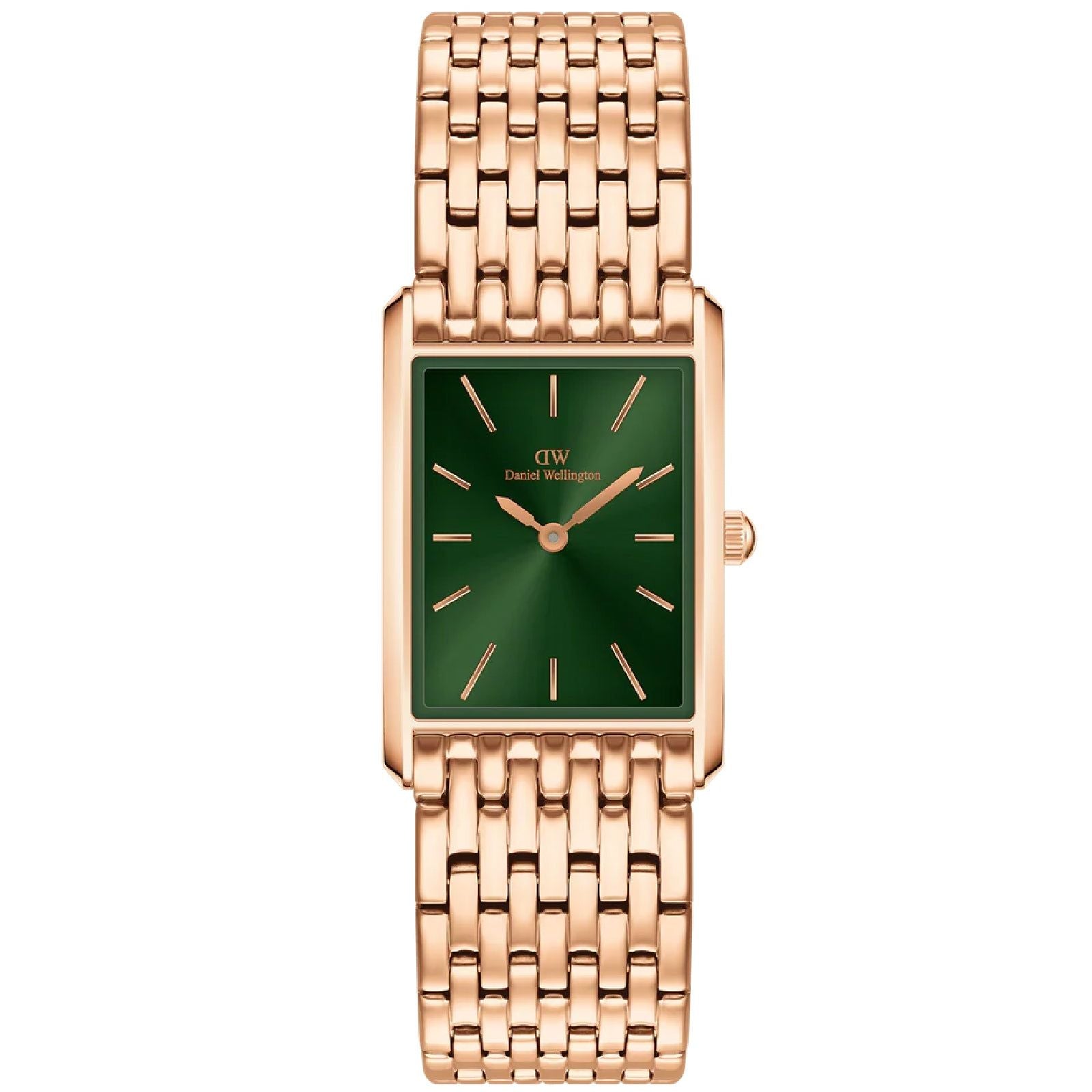 Orologio donna Daniel Wellington Bound Watch in acciaio rosé e verde 32x22mm DW00100704-1