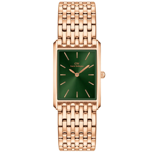 Orologio donna Daniel Wellington Bound Watch in acciaio rosé e verde 32x22mm DW00100704-1
