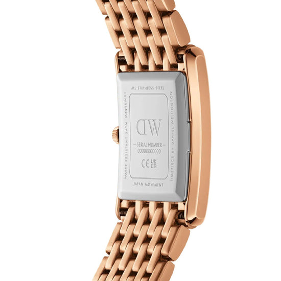 Orologio donna Daniel Wellington Bound Watch in acciaio rosé e verde 32x22mm DW00100704-3