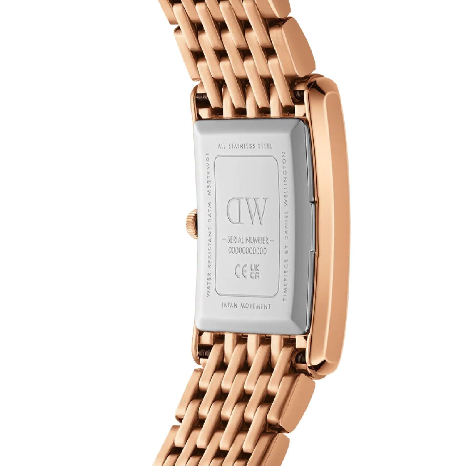 Orologio donna Daniel Wellington Bound Watch in acciaio rosé e verde 32x22mm DW00100704-3