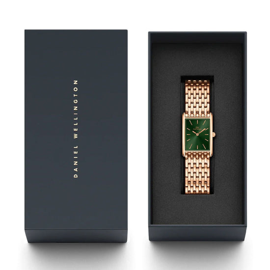 Orologio donna Daniel Wellington Bound Watch in acciaio rosé e verde 32x22mm DW00100704-4
