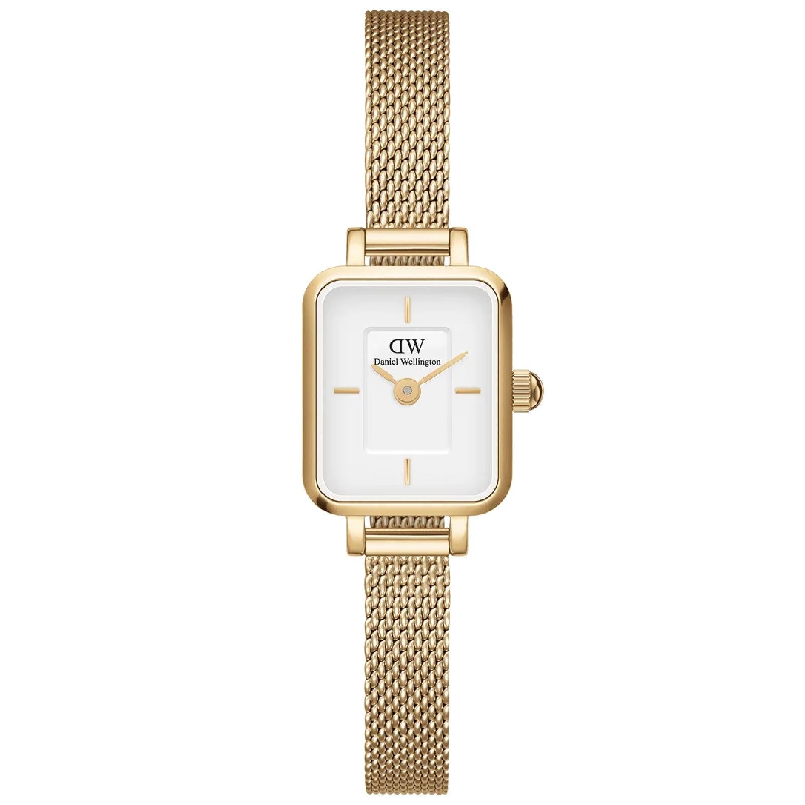 Orologio donna Daniel Wellington Quadro Mini in acciaio dorato 15x18mm DW00100725-1