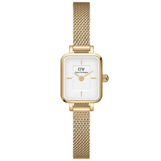Orologio donna Daniel Wellington Quadro Mini in acciaio dorato 15x18mm DW00100725-1