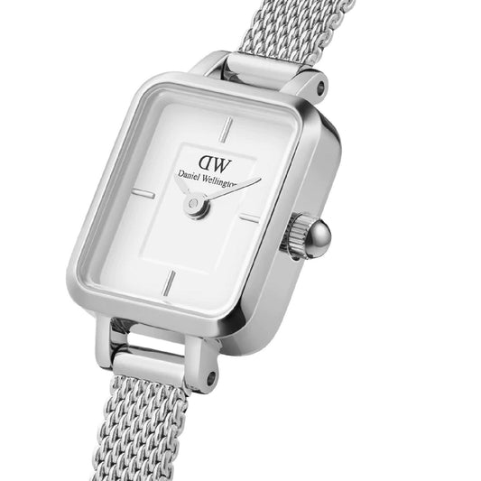Orologio donna Daniel Wellington Quadro Mini in acciaio argentato 15x18mm DW00100726-2