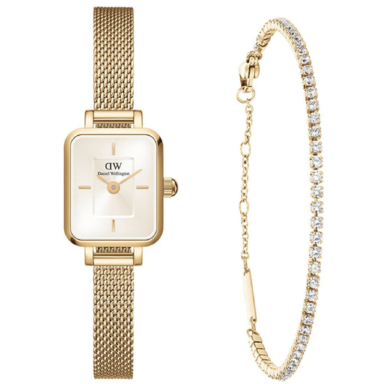 Cofanetto orologio solo tempo Daniel Wellington Quadro Mini da donna DW00590011-1