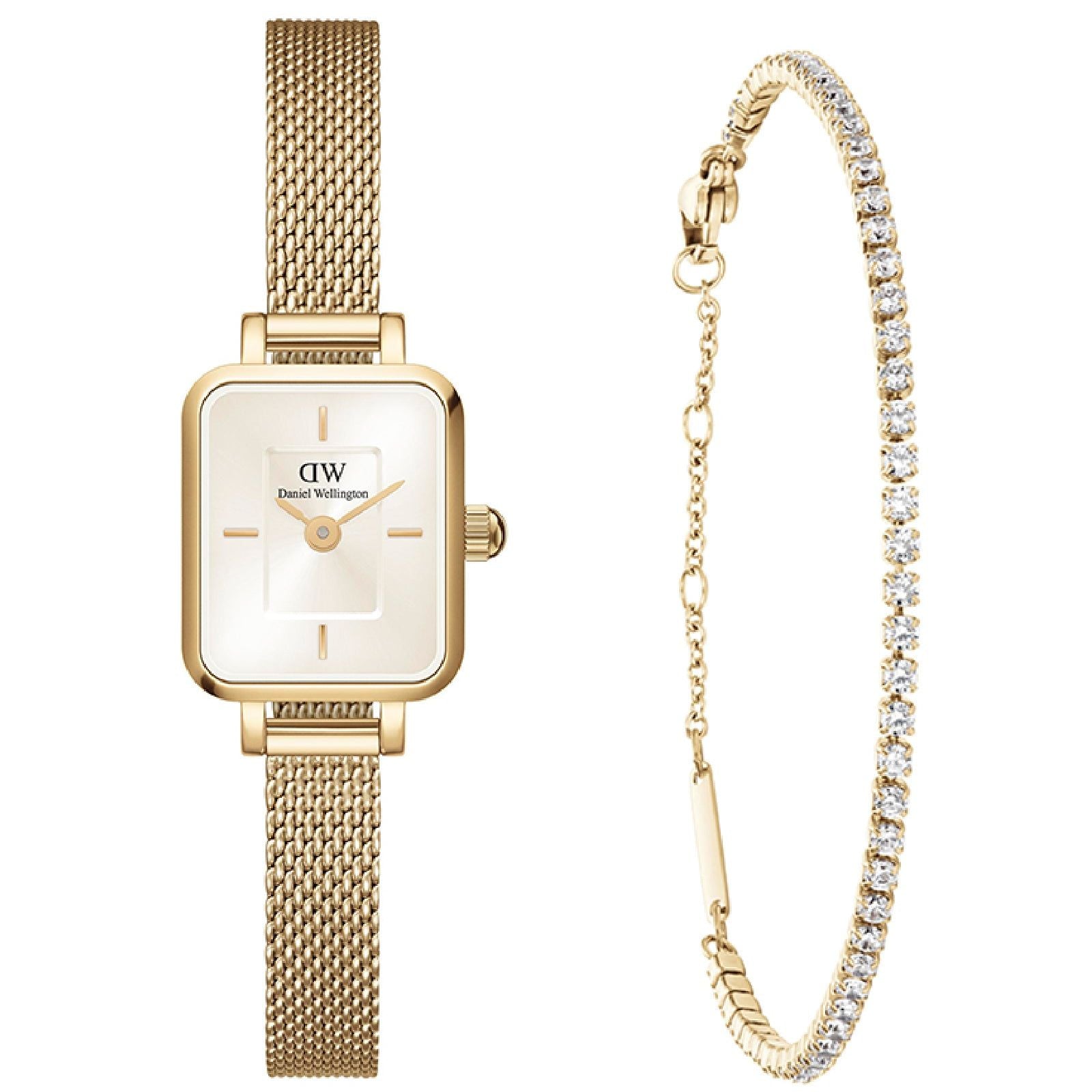 Cofanetto orologio solo tempo Daniel Wellington Quadro Mini da donna DW00590011-1