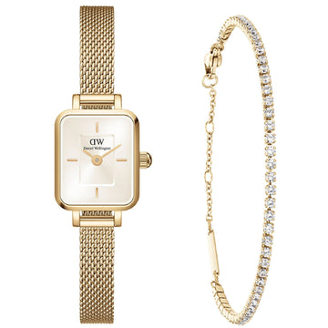 Cofanetto orologio solo tempo Daniel Wellington Quadro Mini da donna DW00590011-1