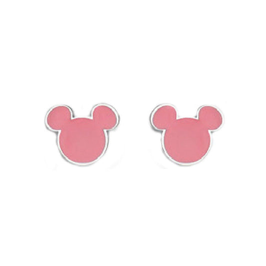 Orecchini lobo donna bambina Disney Preziosi acciaio Topolino rosa E600201NKL-TP-1