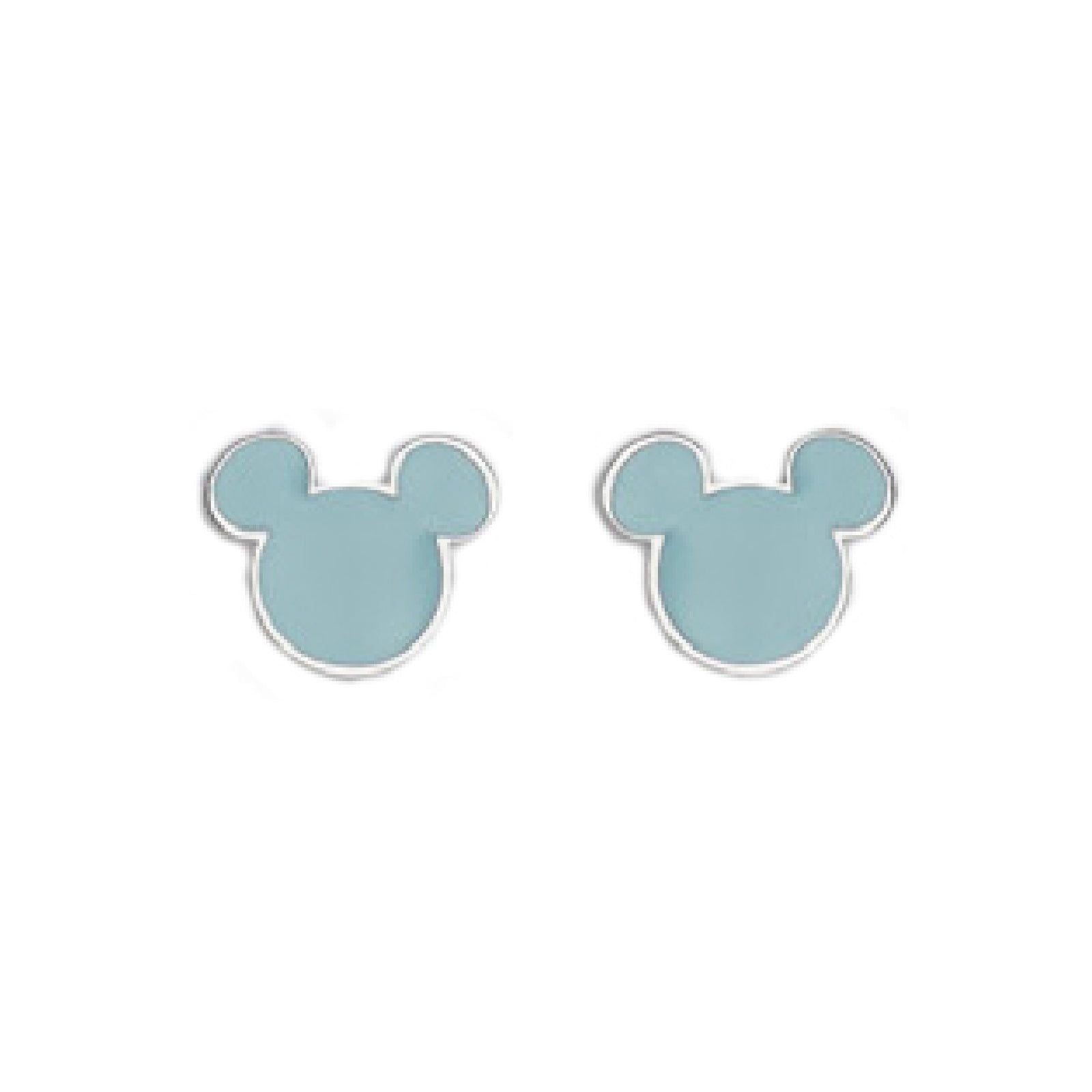 Orecchini lobo donna bambina Disney Preziosi acciaio Topolino azzurro E600201NUL-TP-1