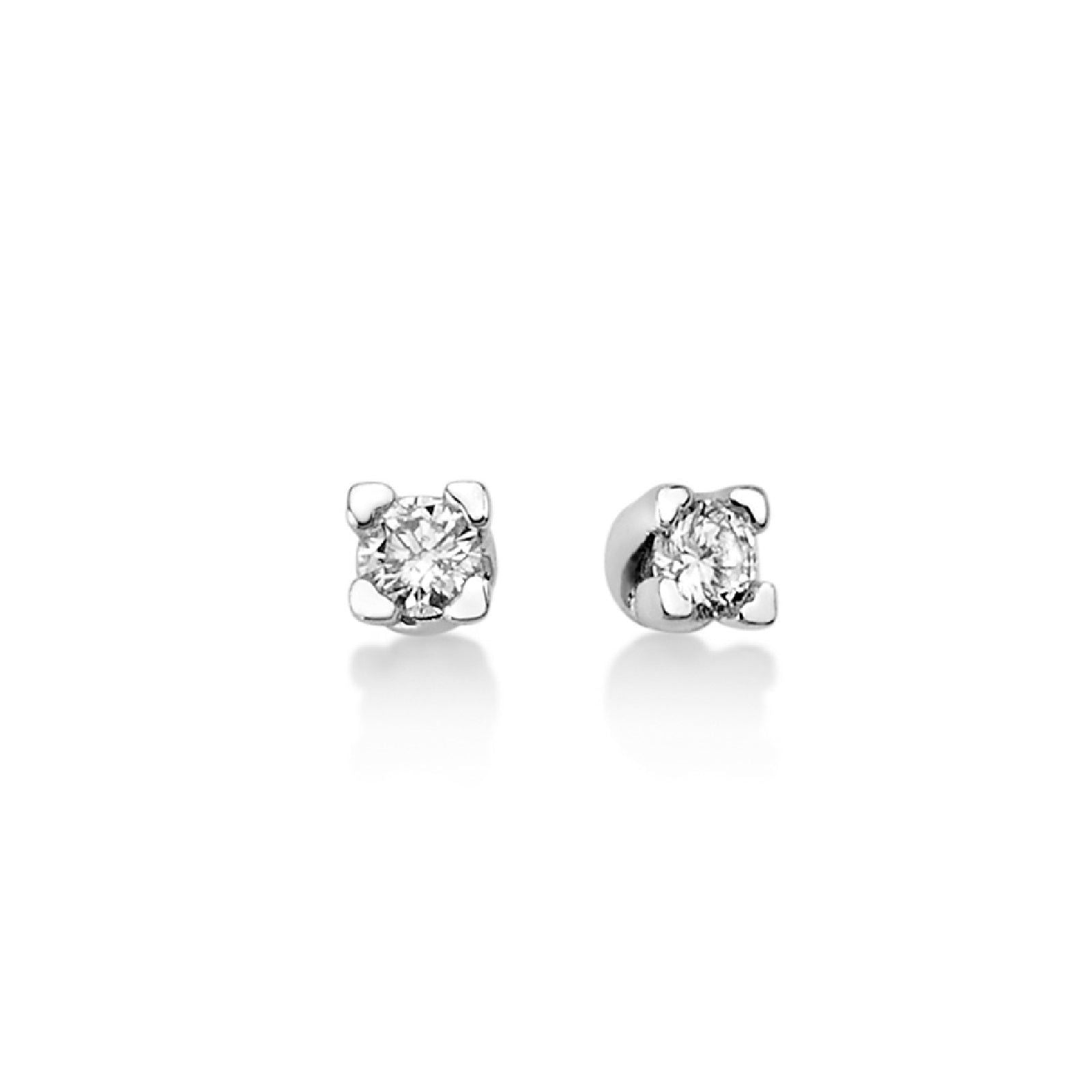 Orecchini punto luce donna Miluna Cuore in oro bianco due diamanti di 0,14ct ERD2421-014G7-1
