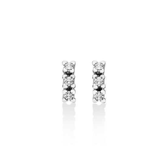 Orecchini trilogy donna Miluna Cuore in oro bianco sei diamanti di 0,24ct ERD2430-024G7-1