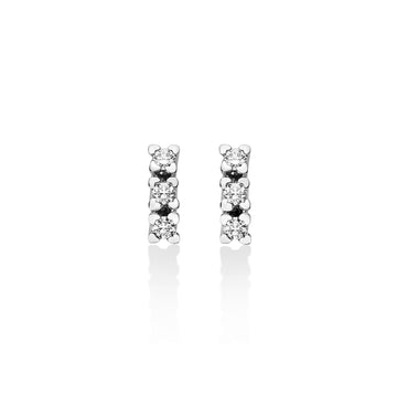Orecchini trilogy donna Miluna Cuore in oro bianco sei diamanti di 0,24ct ERD2430-024G7-1