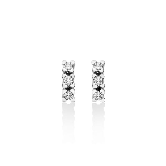 Orecchini trilogy donna Miluna Cuore in oro bianco sei diamanti di 0,24ct ERD2430-024G7-1