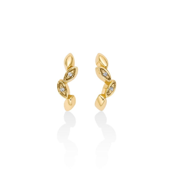 Orecchini donna Miluna Diamanti 375 oro giallo con 4 diamanti 0,0112ct ERD2806X-1