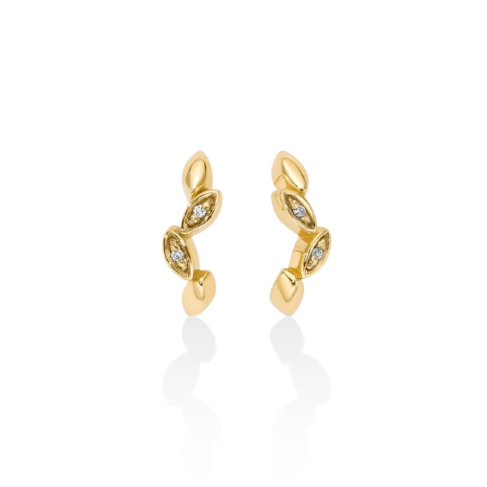 Orecchini donna Miluna Diamanti 375 oro giallo con 4 diamanti 0,0112ct ERD2806X-1