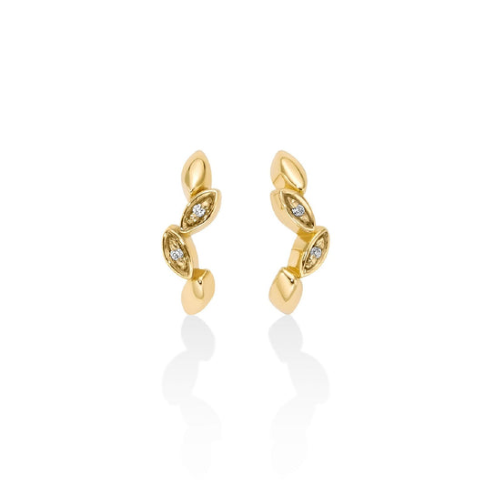 Orecchini donna Miluna Diamanti 375 oro giallo con 4 diamanti 0,0112ct ERD2806X-1