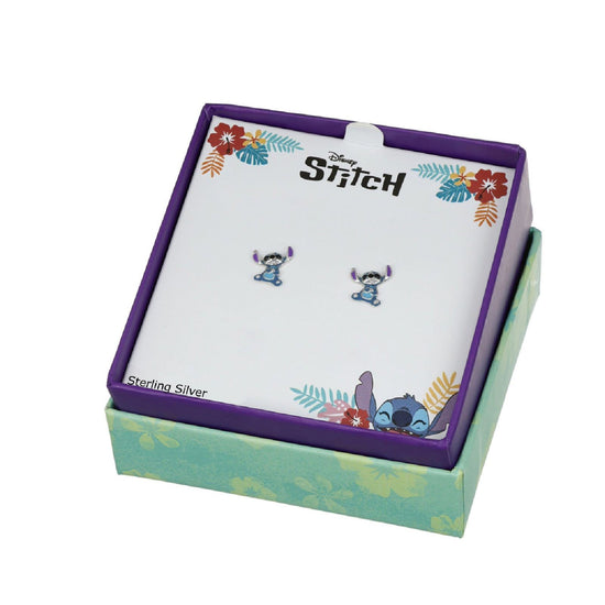Orecchini a lobo Disney Stitch bambina in argento a forma di Stitch smaltato ES00037SRHL-CS-3