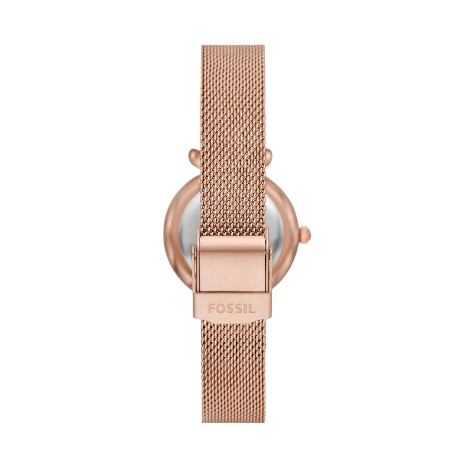 Cofanetto donna Fossil Carlie orologio solo tempo e collana con cuore acciaio rosé ES5314SET-4
