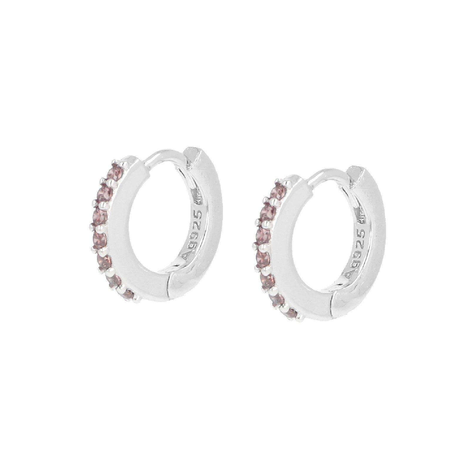 Orecchini cerchio donna Amen Tennis argento zirconi marrone ET1BMA-1