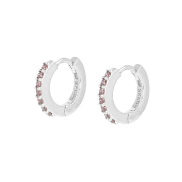 Orecchini cerchio donna Amen Tennis argento zirconi marrone ET1BMA-1