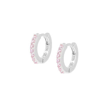 Orecchini cerchio donna Amen Tennis argento zirconi rossi ET1BRO-1