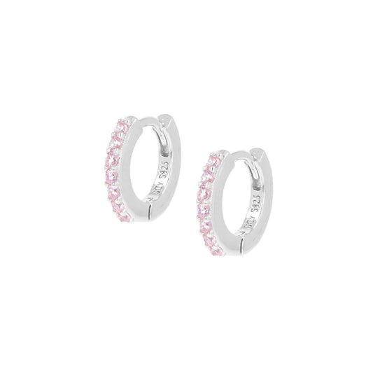 Orecchini cerchio donna Amen Tennis argento zirconi rossi ET1BRO-1