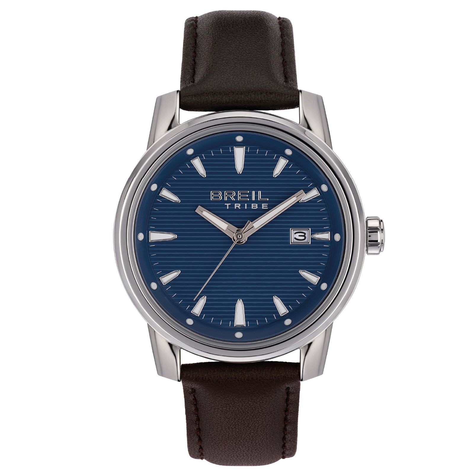 Orologio uomo Breil Caliber in acciaio e pelle marrone 42 mm EW0689-1