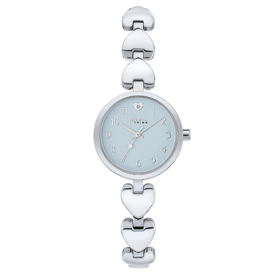 Orologio donna Breil BT Heart in acciaio con cuori e quadrante azzurro 28mm EW0691-1